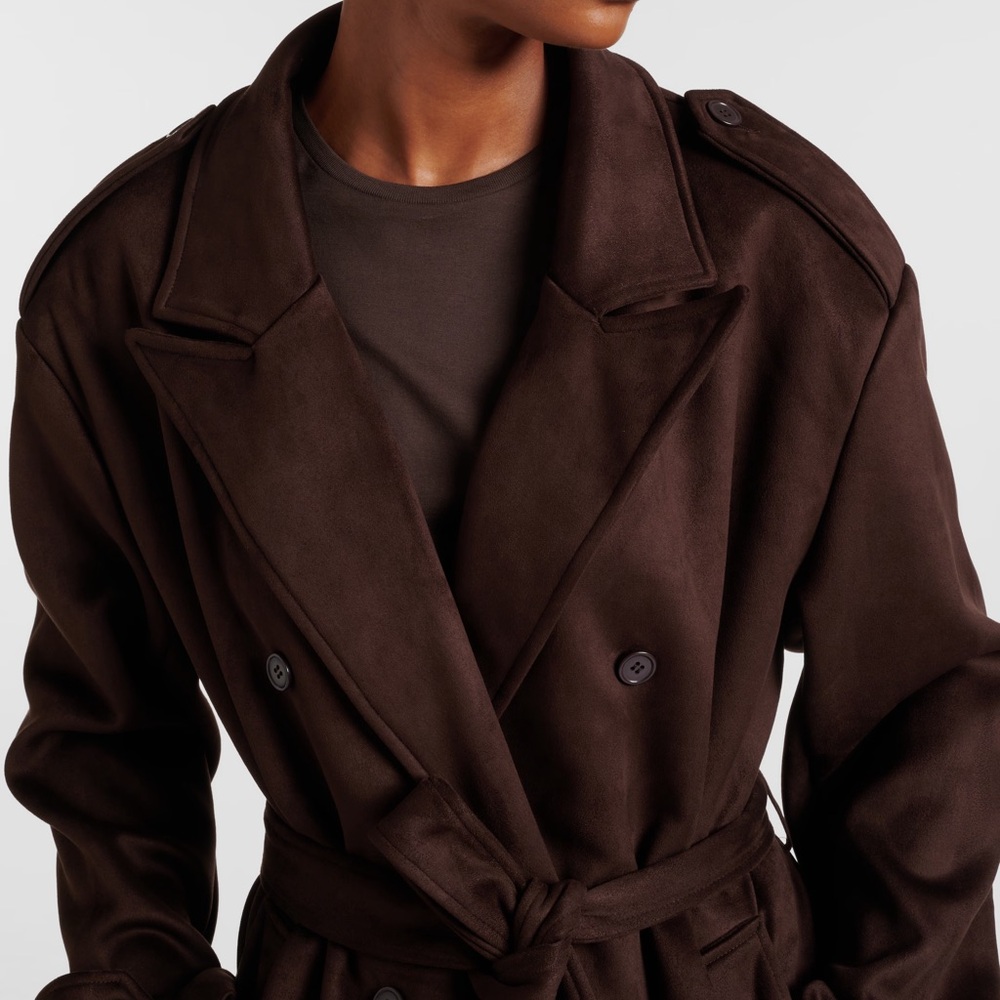 Frankie Shop Pembroke suede trench coat - Picture 3 of 7